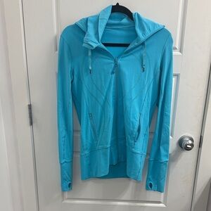 Lululemon Stride Jacket Size 6 Blue Zip-Up Hoodie‎